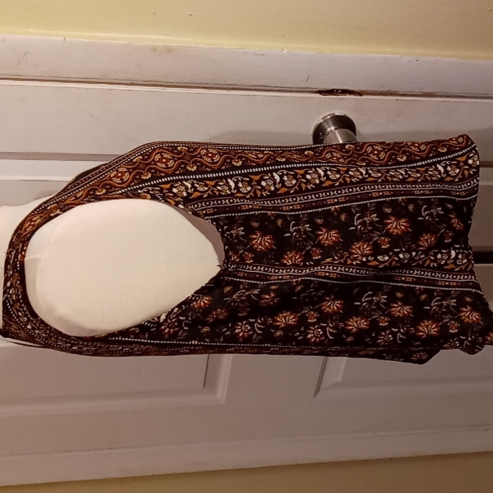Brown Patterned Tank Top - Picture 3 of 8